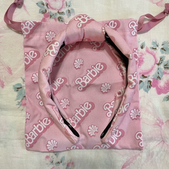 Lele Sadoughi X Barbie printed knotted headband - Picture 1 of 3